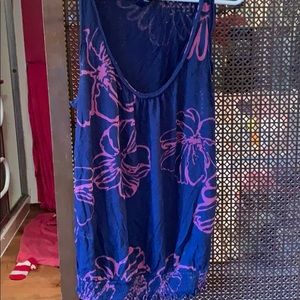 Blue Flower tank top